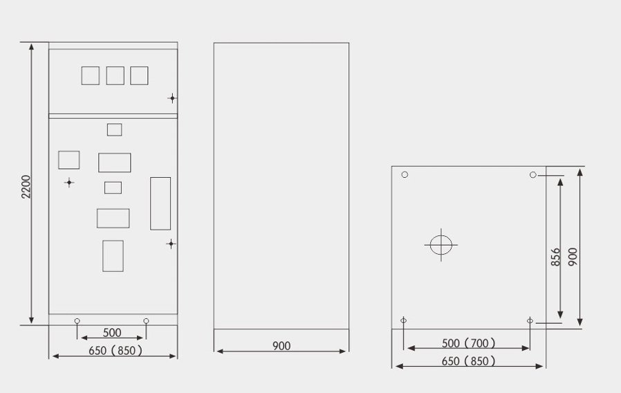 hxgn15-12-unit-type-ac-metal-enclosed-ring-network-switchgear-shape-and-installation-dimensions-drawing